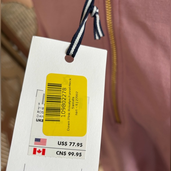 Joules Rosalyn Funnel-Neck Sweatshirt | 4 | Dawn Pink - Picture 8 of 9